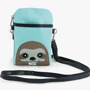 NWT Sloth Small Pouch Shoulder Bag | Teal
